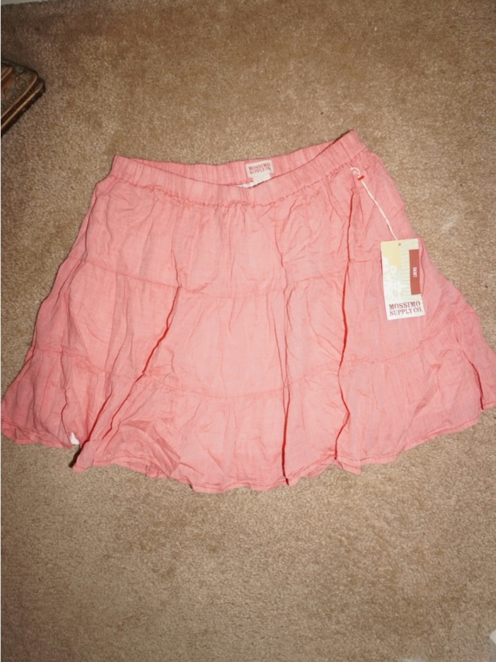 Mossimo Supply Co. Coral Pink Tiered Skater Mini Skirt